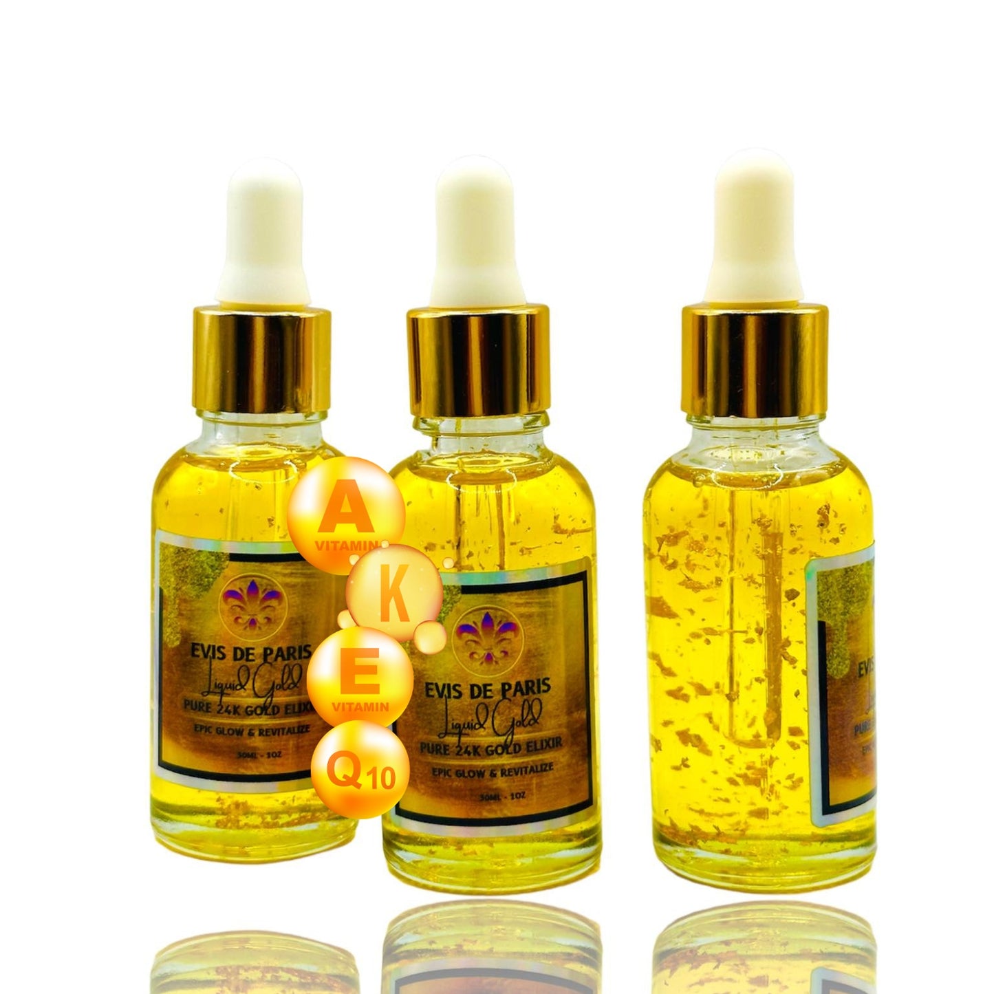 EVIS DE PARIS Liquid Gold - Pure 24K Gold Facial Glow ELIXIR